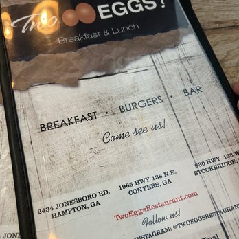 Two Eggs! - Menu - Breakfast & Brunch Near Me - Stockbridge, Georgia