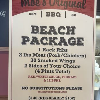 Moe's Original BBQ - Myrtle Beach - A very cool party package if you're having a beach party or spending time in a condo while you're in Myrtle Beach - Barbeque Near Me - Myrtle Beach, South Carolina Moe's Original BBQ - Myrtle Beach - A very cool party package if you're having a beach party or spending time in a condo while you're in Myrtle Beach - Barbeque Near Me - Myrtle Beach, South Carolina