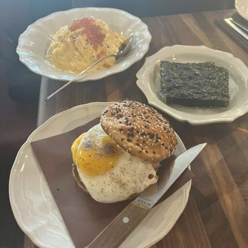 MINARI & The Pikok Lounge - scram egg sandwich (spam egg cheese on a sesame bun) with the tamagoyaki scramble - Korean Near Me - Minneapolis, Minnesota