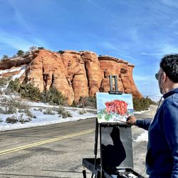 Colorado National Monument - Artist at work!