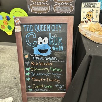 The Queen City Cookie Cult - Hand drawn menu for a local event - Desserts Near Me The Queen City Cookie Cult - Hand drawn menu for a local event - Desserts Near Me