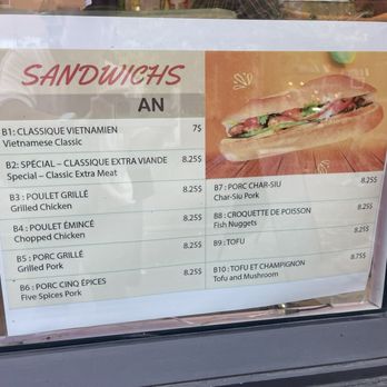 Sandwich An - Menu - Vietnamese Near Me - Montreal, Quebec