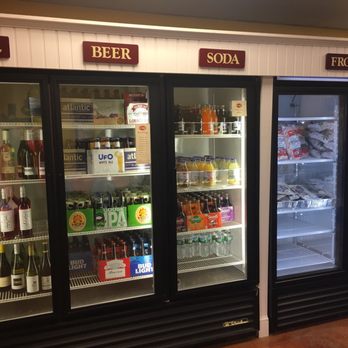 Maine Lobster Outlet - Fridge and freezer full of drinks and frozen foods - Seafood Markets Near Me - York, Maine Maine Lobster Outlet - Fridge and freezer full of drinks and frozen foods - Seafood Markets Near Me - York, Maine