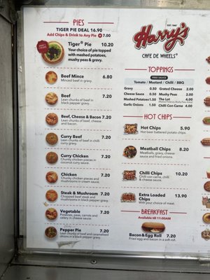 Menu photo 5 Harry's Cafe de Wheels - Woolloomooloo Woolloomooloo, NSW Menu photo 5 Harry's Cafe de Wheels - Woolloomooloo Woolloomooloo, NSW