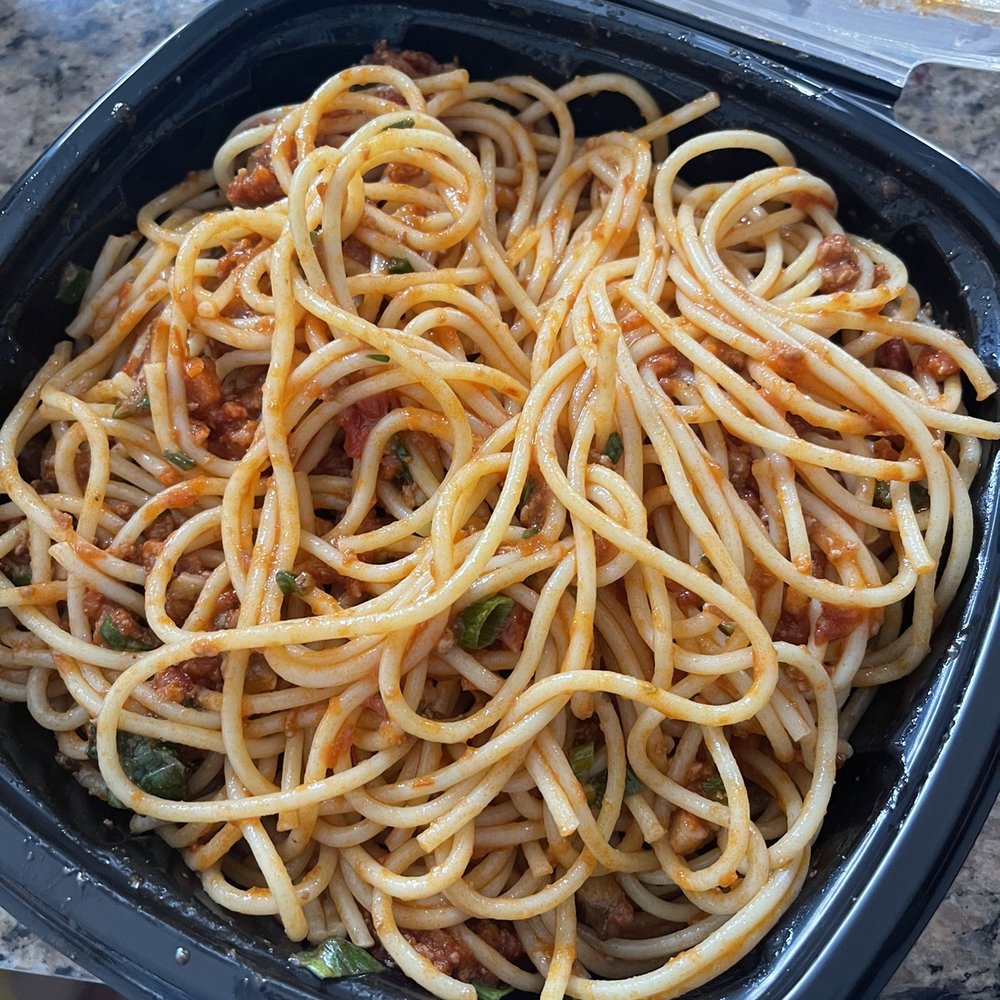 California Pizza Kitchen - Spaghetti with Bolognese Spaghetti ( note the lack of sauce) - Pizza Near Me - Troy, Michigan California Pizza Kitchen - Spaghetti with Bolognese Spaghetti ( note the lack of sauce) - Pizza Near Me - Troy, Michigan