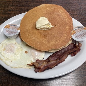 Guadalajara Grill - 2 pancakes + 2 eggs + 2 bacon for $10.50 in January 2026. Two thumbs up! - Mexican Near Me - San Mateo, California Guadalajara Grill - 2 pancakes + 2 eggs + 2 bacon for $10.50 in January 2026. Two thumbs up! - Mexican Near Me - San Mateo, California