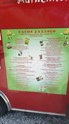 Menu photo 1 Tacos Jalisco Key Largo, FL