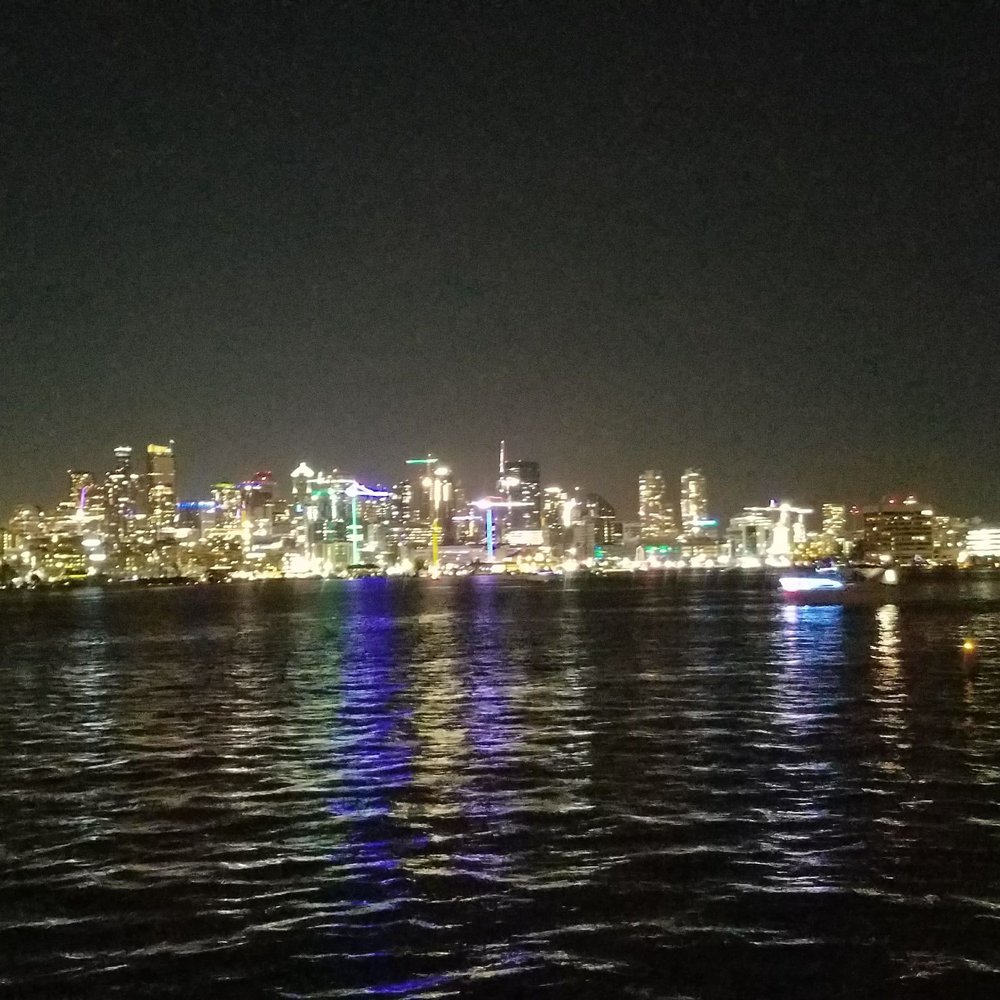 Waterways Cruises - View of Seattle from the cruise at night while on the Holiday Lights Cruise! Beautiful!!!! - Boat Charters Near Me - Seattle, Washington Waterways Cruises - View of Seattle from the cruise at night while on the Holiday Lights Cruise! Beautiful!!!! - Boat Charters Near Me - Seattle, Washington