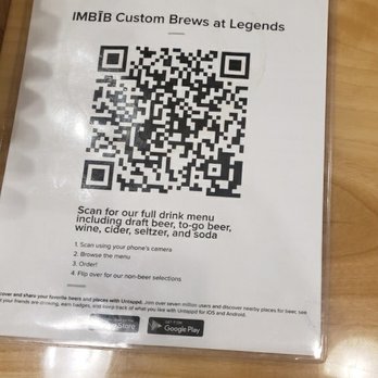 IMBĪB Custom Brews - They have a QR code you can scan to easily access the full menu - Brewpubs Near Me - Sparks, Nevada IMBĪB Custom Brews - They have a QR code you can scan to easily access the full menu - Brewpubs Near Me - Sparks, Nevada