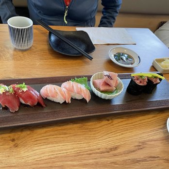 Sushi Hil - Blue fin tuna tasting - great for tuna lovers but if you're not so into tuna get the nigiri set instead! - Japanese Near Me - Vancouver, British Columbia Sushi Hil - Blue fin tuna tasting - great for tuna lovers but if you're not so into tuna get the nigiri set instead! - Japanese Near Me - Vancouver, British Columbia