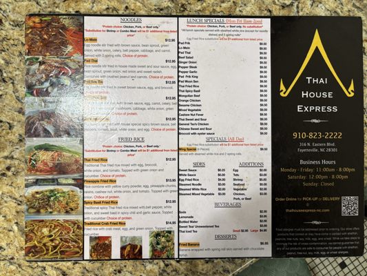 Menu photo 1 Thai House Express Fayetteville, NC Menu photo 1 Thai House Express Fayetteville, NC