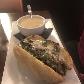 86 West - Portobello cheesesteak w/spinach & cheddar. Great sandwich. - Sushi Bars Near Me - Doylestown, Pennsylvania 86 West - Portobello cheesesteak w/spinach & cheddar. Great sandwich. - Sushi Bars Near Me - Doylestown, Pennsylvania