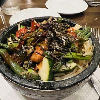 Herban Fix - Vegan Kitchen - Bibimbap w. vegetables, gochujang, nori & sesame seeds - Vegan Near Me - Atlanta, Georgia