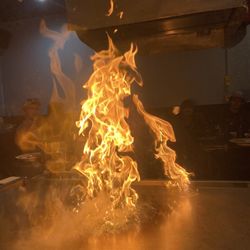 Mt Fuji Hibachi & Sushi Bar Arvada - The start of the cooking experience