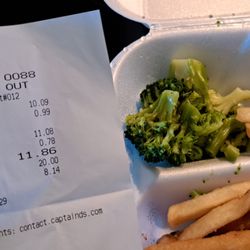 Captain D's - The girl charged me for cheese I did not ask for or get.The liar then told me the price of broccoli went up when I tried to get my 99 cents