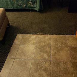 Carpet delaminating from wear. 1st thing notice while walking into room. Other then that and the tv not working the room was great Carpet delaminating from wear. 1st thing notice while walking into room. Other then that and the tv not working the room was great