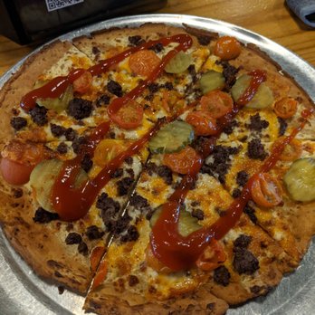 Pinthouse Pizza - Pizza of the month for April 2021 - burger! Delicious. - Pizza Near Me - Austin, Texas Pinthouse Pizza - Pizza of the month for April 2021 - burger! Delicious. - Pizza Near Me - Austin, Texas