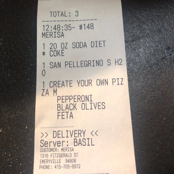 Basil Pizzeria - They processed the order on 4/30/19. I ordered a pizza from them 2/1/19. - Salad Near Me - Oakland, California Basil Pizzeria - They processed the order on 4/30/19. I ordered a pizza from them 2/1/19. - Salad Near Me - Oakland, California