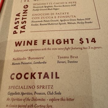 Eataly - Short Hills - Wine flight selection - Pizza Near Me - Millburn, New Jersey