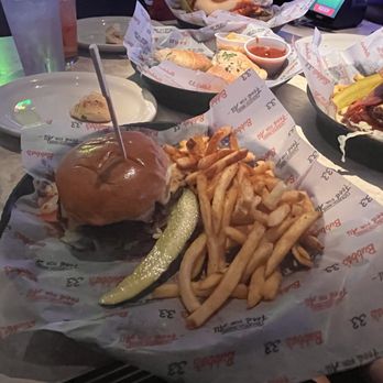 Bubba's 33 - Fire Fries Classic Cheeseburger* - Bars Near Me - Buford, Georgia