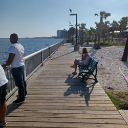 Orange Beach Fishing Park at the Pass - It ends at the edge of The Gulf restaurant.