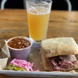 The Crossroads BBQ - Tri tip sandwich- pretty good