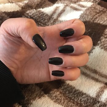 Nail Code - Dark chocolate coffin acrylics - Nail Salons Near Me - Shoreline, Washington