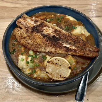 Seaside Oyster Bar - Blackened Redfish and Grits - Seafood Near Me - Suwanee, Georgia Seaside Oyster Bar - Blackened Redfish and Grits - Seafood Near Me - Suwanee, Georgia