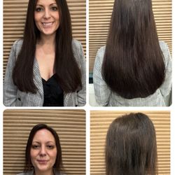 Hair Extensions Michigan - Before and after k Tip extensions Great Lengths Hair Extensions