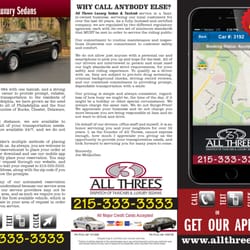 Allthree's Luxury Sedan & Taxicab Service