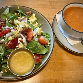 The Early Owl - Third visit. Spinach salad and tomato soup. - Breakfast & Brunch Near Me - Muskegon, Michigan
