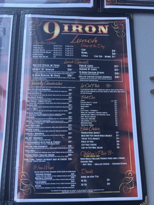Menu photo 3 9 Iron Bar & Grill Tulare, CA Menu photo 3 9 Iron Bar & Grill Tulare, CA