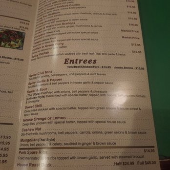 Thai House - menu - Thai Near Me - Las Vegas, Nevada