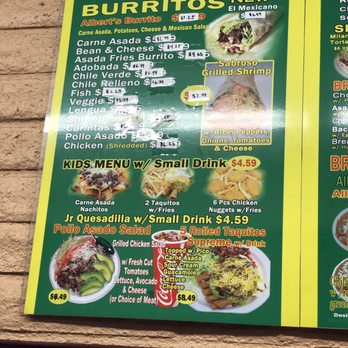 Albert's Mexican Food - Menu - Mexican Near Me - Baldwin Park, California Albert's Mexican Food - Menu - Mexican Near Me - Baldwin Park, California