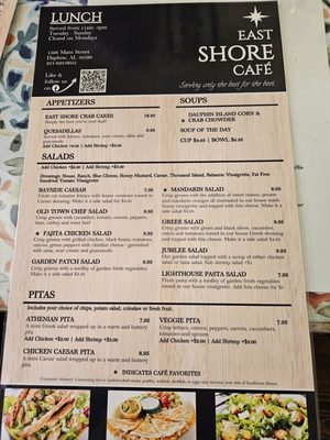 Menu photo 7 East Shore Cafe Daphne, AL Menu photo 7 East Shore Cafe Daphne, AL