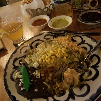 Ambriza - Seafood enchiladas. Excuse the low lighting but this was AMAZING! - Mexican Near Me - Houston, Texas