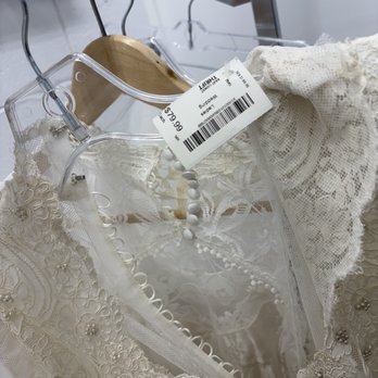 East Coast Thrift - $80 for a used wedding dress that's 40 years old, completely wrinkled and a mess on the hanger - Thrift Stores Near Me - Spencer, Massachusetts