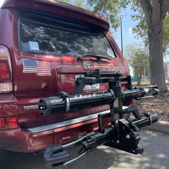 Trek Bicycle Melbourne - My new Kuat NV 2.0 bike carrier (folded in the upright position) - Bikes Near Me - Melbourne, Florida Trek Bicycle Melbourne - My new Kuat NV 2.0 bike carrier (folded in the upright position) - Bikes Near Me - Melbourne, Florida