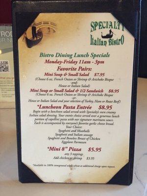 Menu photo 6 Specialty Italian Bistro Gretna, LA