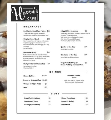 Menu photo 3 Haven's Cafe Winnsboro, TX