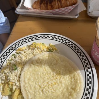 The Bakery Colombian Cafe - "Eggs your way" with included arepa with cheese - Coffee & Tea Near Me - Orlando, Florida