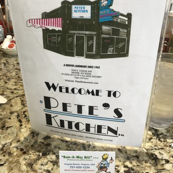 Pete's Kitchen - "Run-A-Way Bill" was here! ... AGAIN! - Greek Near Me - Denver, Colorado Pete's Kitchen - "Run-A-Way Bill" was here! ... AGAIN! - Greek Near Me - Denver, Colorado