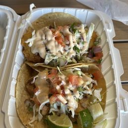 Shrimp and fish taco