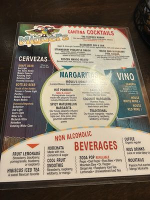 Menu photo 1 Miguel's Mexican Restaurant Bangor, ME Menu photo 1 Miguel's Mexican Restaurant Bangor, ME