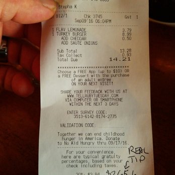 Ruby Tuesday - Tips suggestions factored AFTER taxes pisses me off. - Burgers Near Me - New Port Richey, Florida Ruby Tuesday - Tips suggestions factored AFTER taxes pisses me off. - Burgers Near Me - New Port Richey, Florida