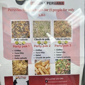 El Chato Cocina Peruana - Catering menu - Peruvian Near Me - Pomona, California El Chato Cocina Peruana - Catering menu - Peruvian Near Me - Pomona, California