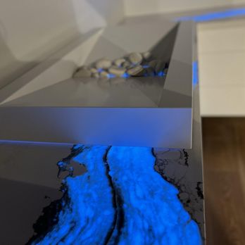 Absolute GM - Vanity. A floating vanity in blue that can change color is a unique and innovative piece of furniture. (425) 814-1011 - Countertop Installation Near Me - Kirkland, Washington Absolute GM - Vanity. A floating vanity in blue that can change color is a unique and innovative piece of furniture. (425) 814-1011 - Countertop Installation Near Me - Kirkland, Washington