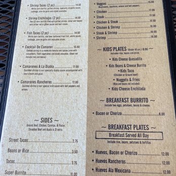 Sabor A Mexico - Menu 7-22-22 - Mexican Near Me - Elk Grove, California