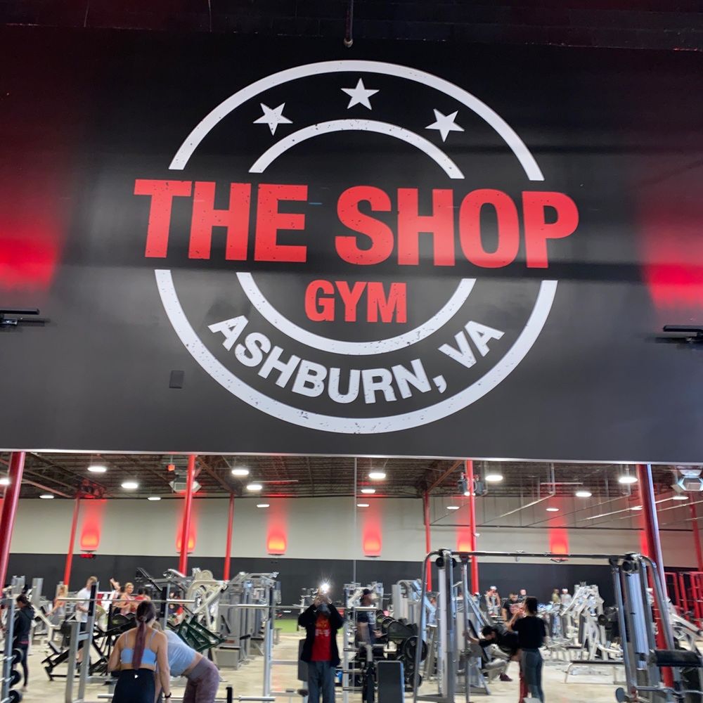 The Shop Gym - Logo inside this new state of the art gym - Gyms Near Me - Ashburn, Virginia The Shop Gym - Logo inside this new state of the art gym - Gyms Near Me - Ashburn, Virginia