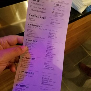 Tai Chi Bubble Tea - The menu for the sushi/ food - Bubble Tea Near Me - Tonawanda, New York